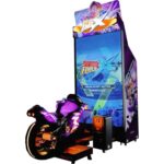 motorcycle arcade machine large screen leaning capabilities