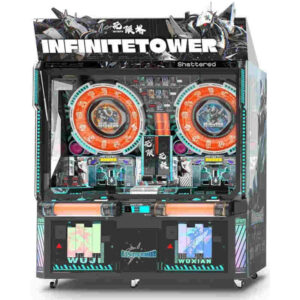 2 player robot themed coin pusher game