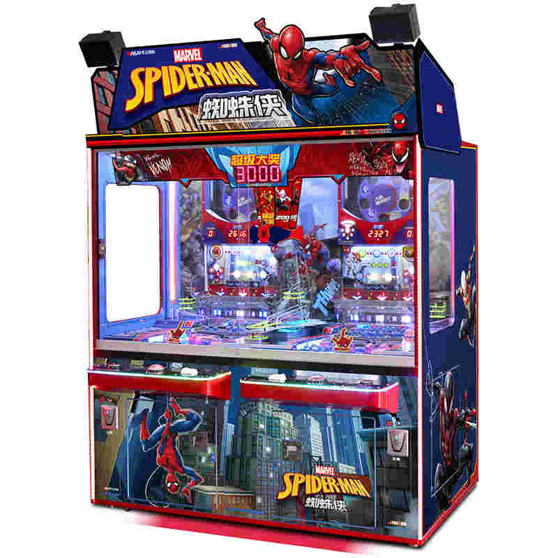 Spider-man themed coin-pusher